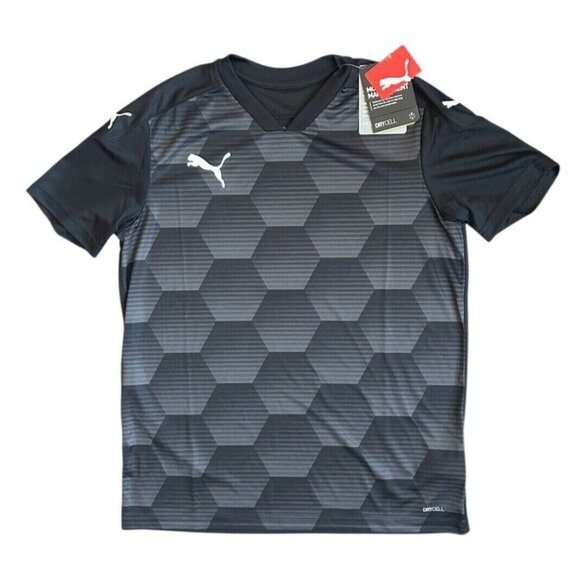 Puma Boys Team Final 21 Graphic Jersey Black/Asphalt UK 13-14Y/ US L - Picture 2 of 6